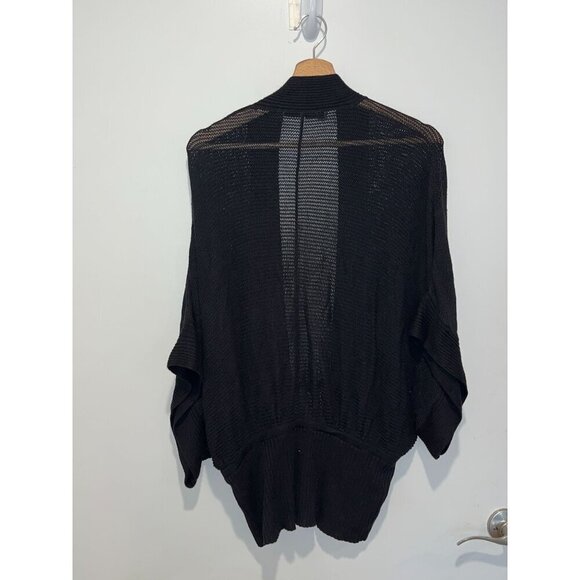 Trina Turk Los Angeles Black Open Knit Cardigan Womens size Large - Picture 5 of 9